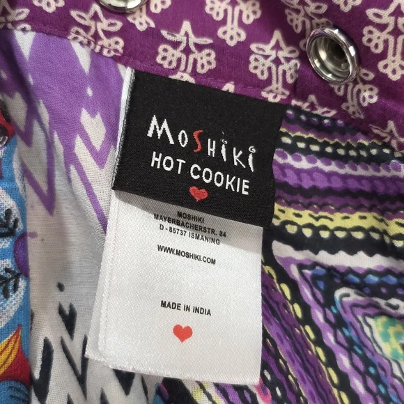 Moshiki (or Miriki/Gugi) Reversible Floral Cotton Wrap Mini Skirt Snap OSFM S-XL - Picture 2 of 13